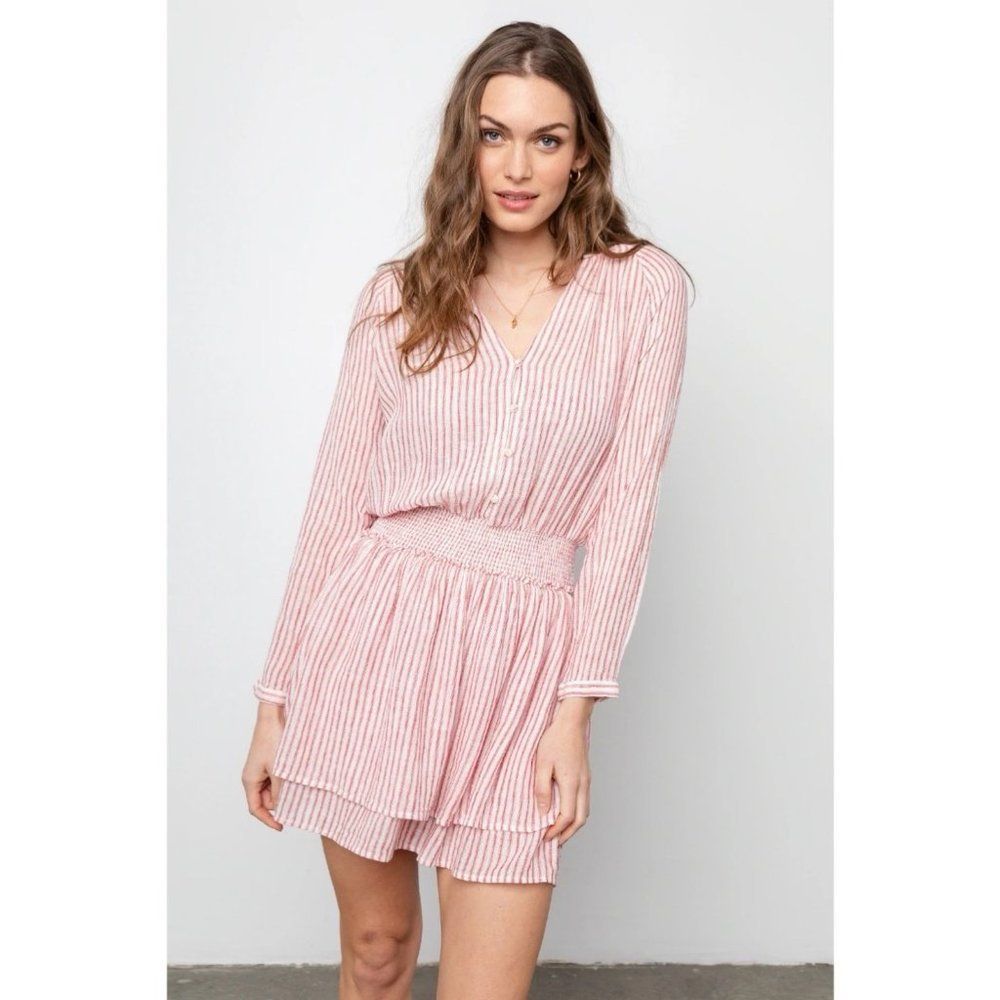 Rails Jasmine Belmont stripe linen blend size medium